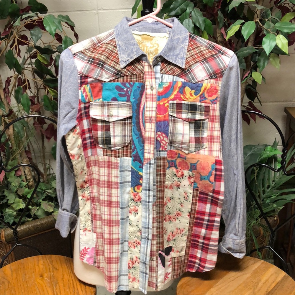 Colorful patchwork top